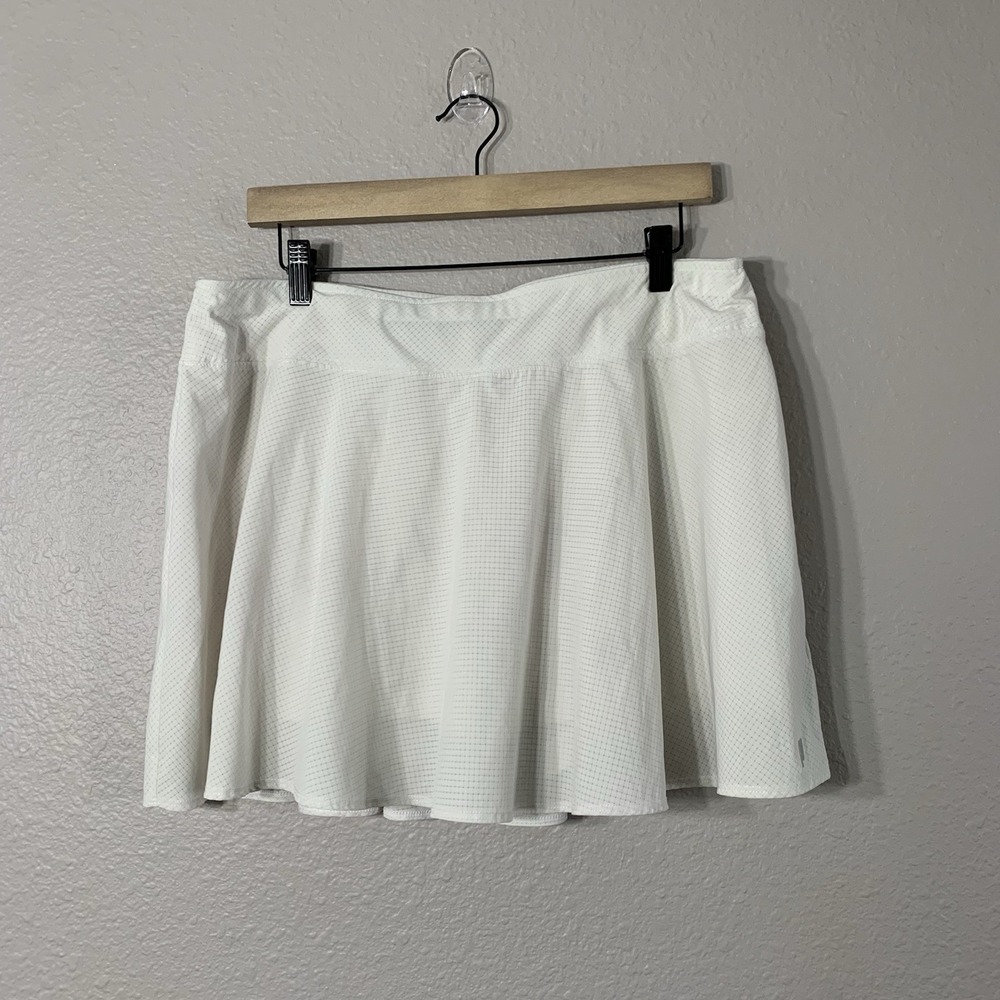Prince Women's Ivory Check Print Tennis Skirt Size XL Pickleball Builtin Shorts